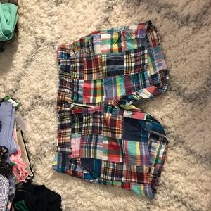 Women’s JCrew madras plaid shorts